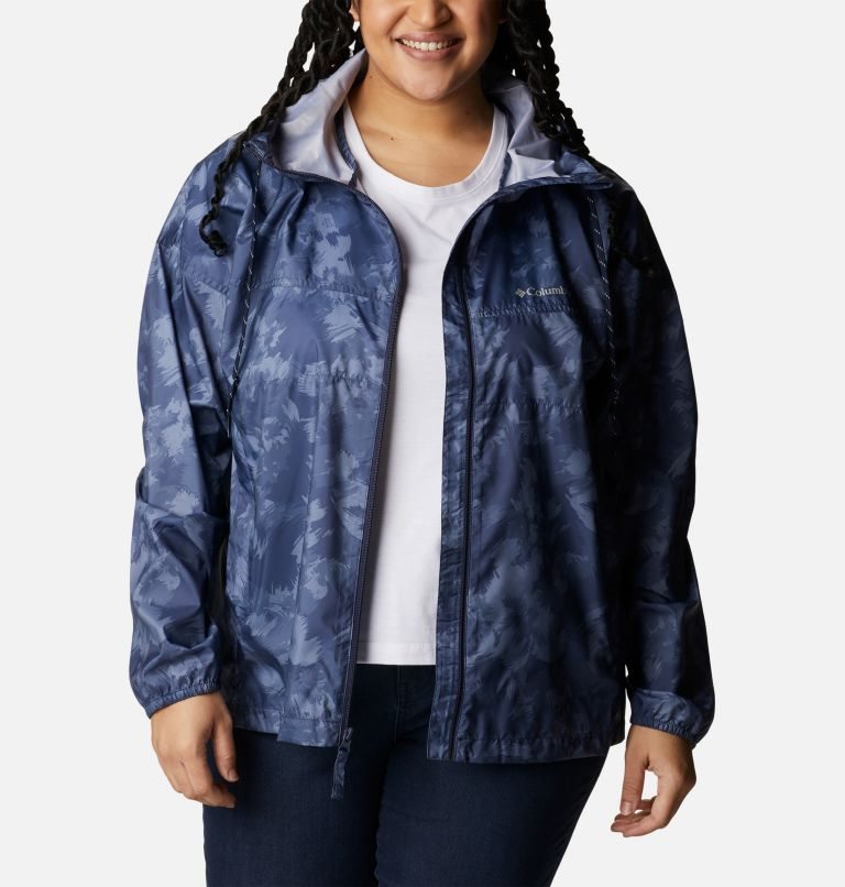 Women's Columbia Flash Challenger Novelty Windbreaker Jackets Navy | Plus Size CA-KL631